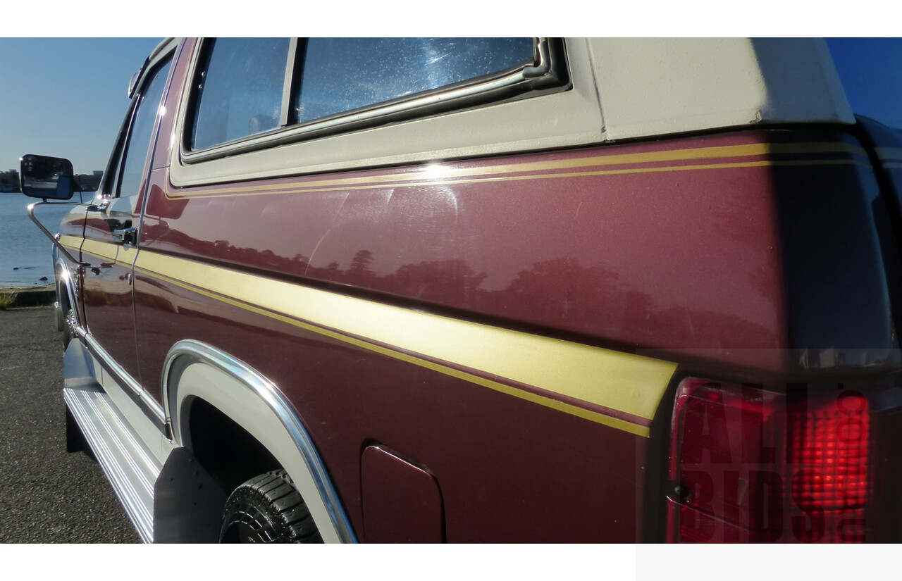 3/1985 Ford Bronco (4x4) 2d Wagon Metallic Brown & White 5.8L V8 351ci - Matching Numbers