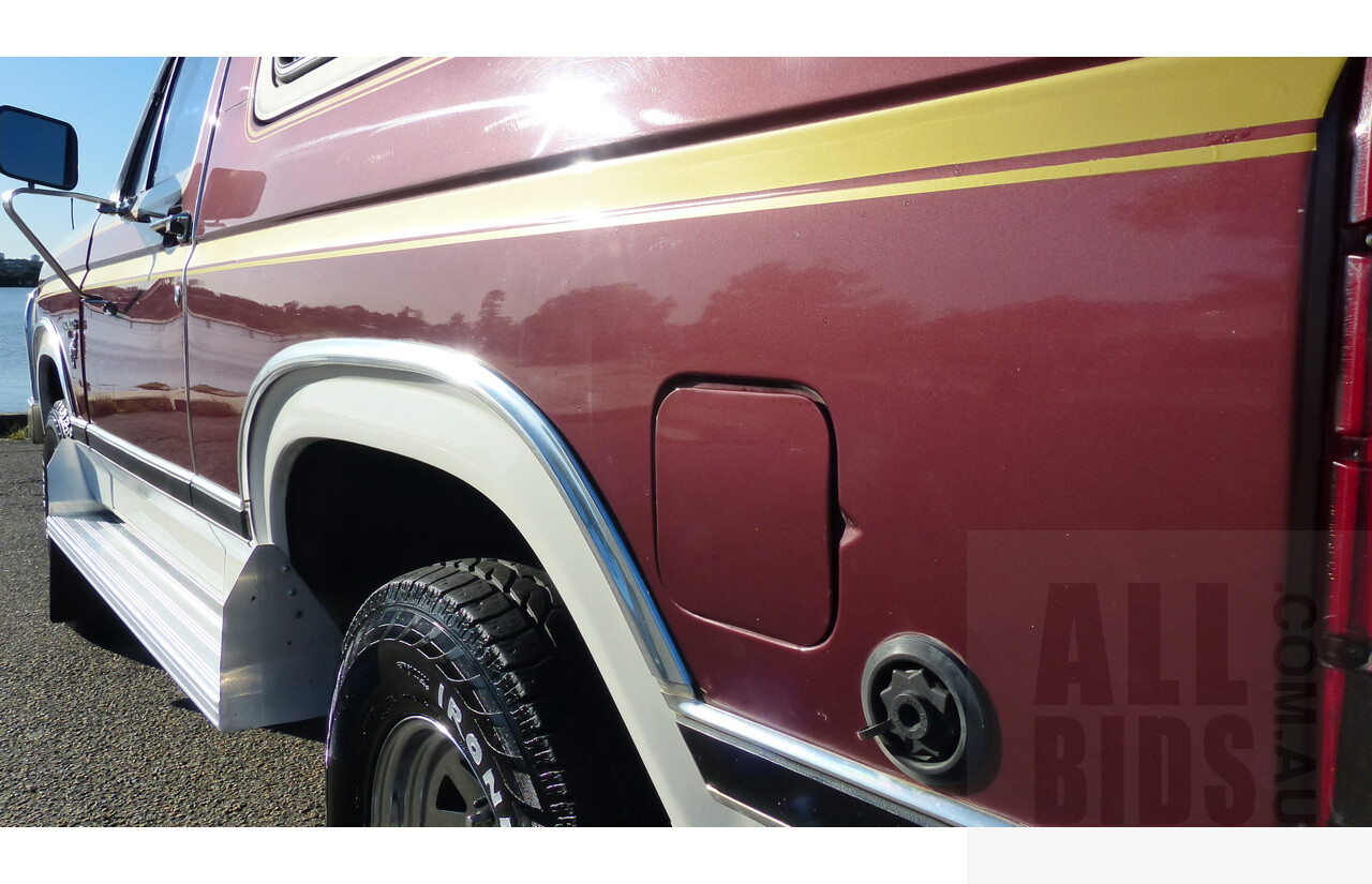 3/1985 Ford Bronco (4x4) 2d Wagon Metallic Brown & White 5.8L V8 351ci - Matching Numbers