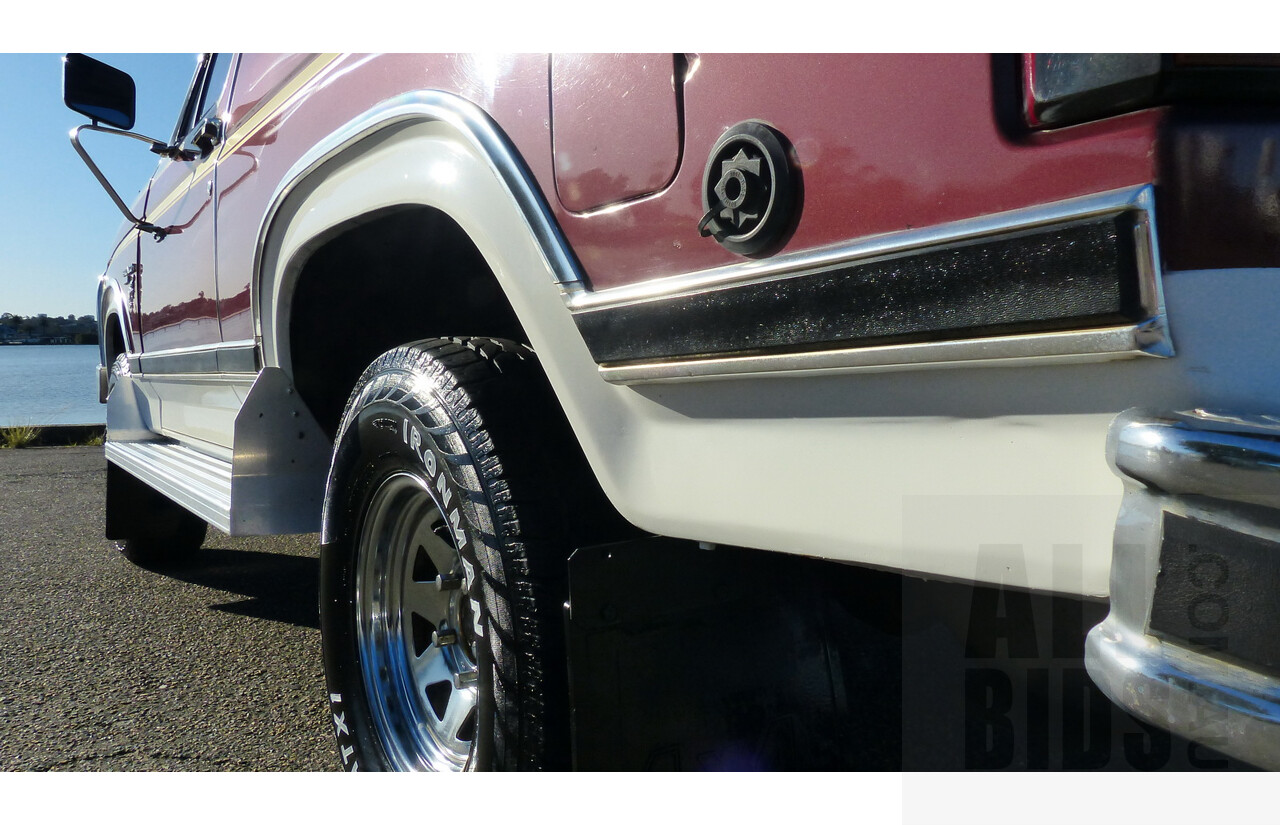 3/1985 Ford Bronco (4x4) 2d Wagon Metallic Brown & White 5.8L V8 351ci - Matching Numbers