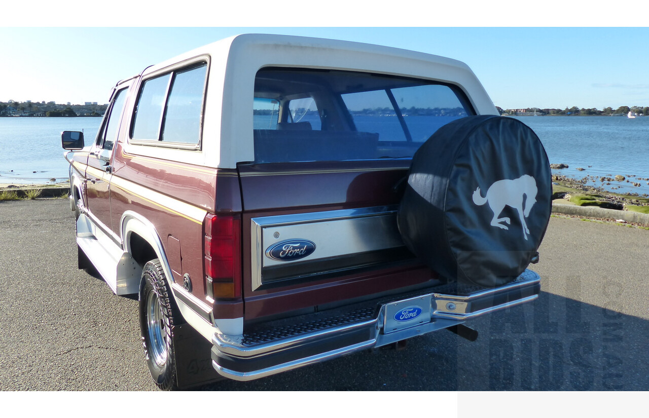 3/1985 Ford Bronco (4x4) 2d Wagon Metallic Brown & White 5.8L V8 351ci - Matching Numbers