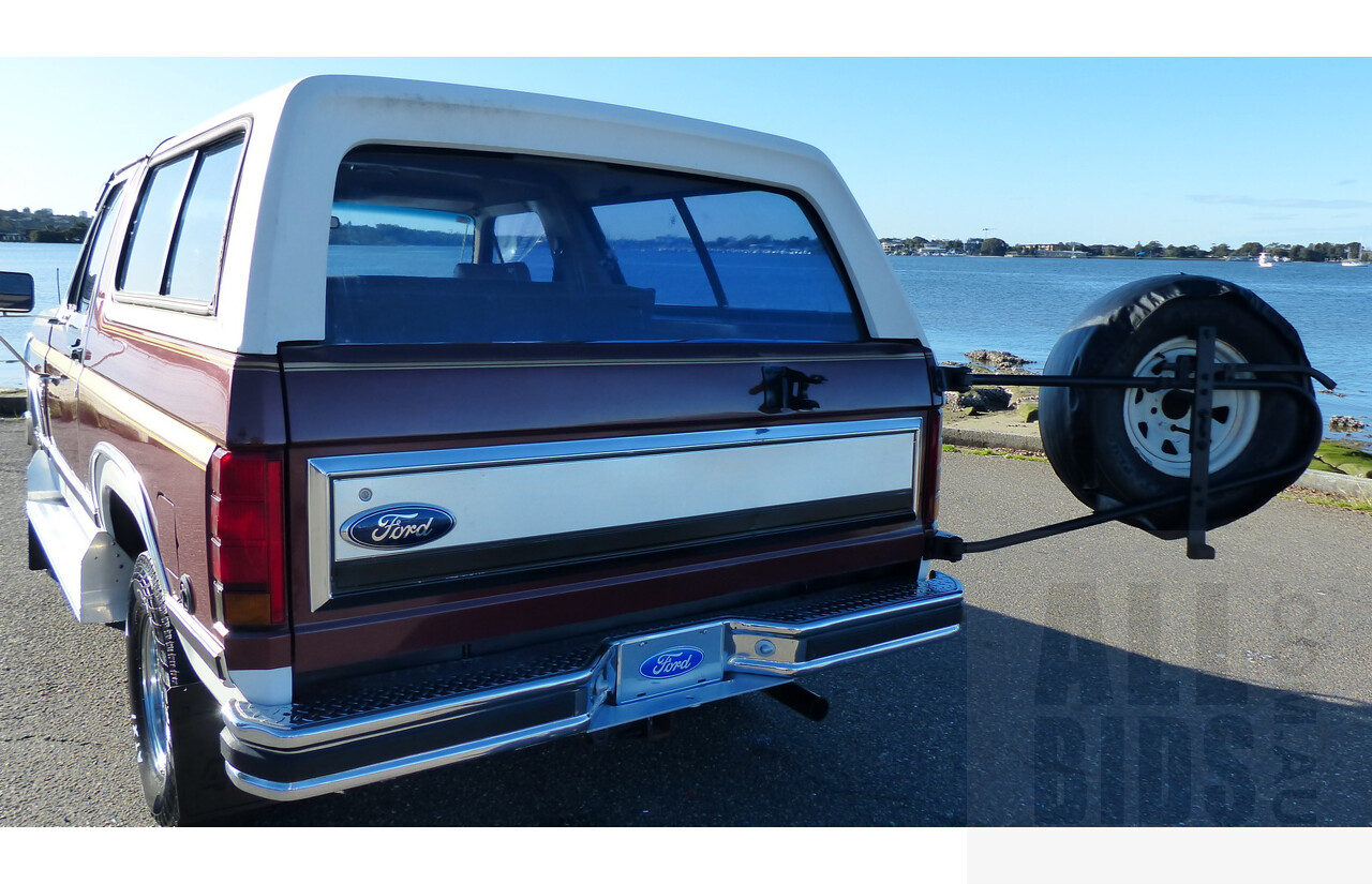 3/1985 Ford Bronco (4x4) 2d Wagon Metallic Brown & White 5.8L V8 351ci - Matching Numbers