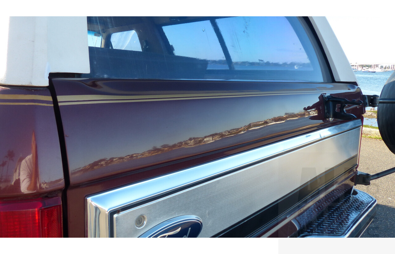 3/1985 Ford Bronco (4x4) 2d Wagon Metallic Brown & White 5.8L V8 351ci - Matching Numbers