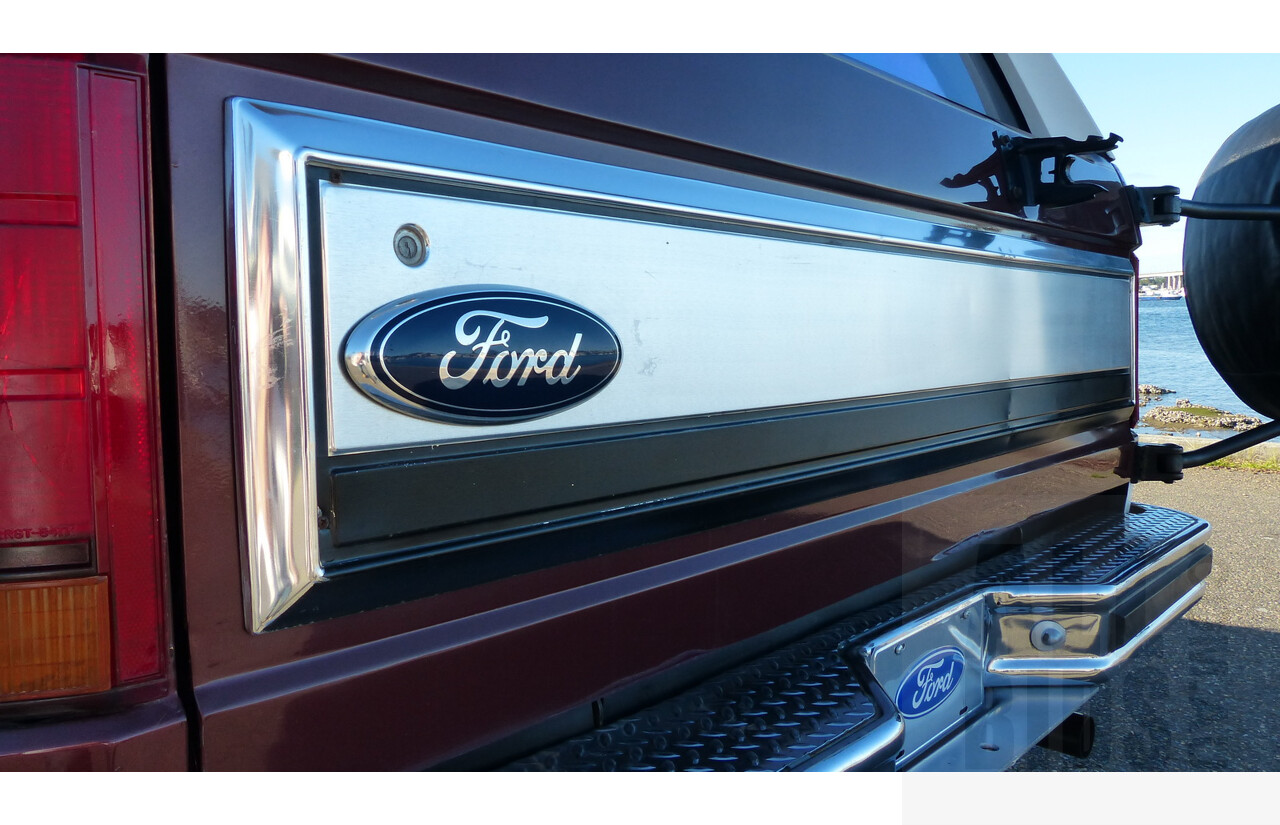 3/1985 Ford Bronco (4x4) 2d Wagon Metallic Brown & White 5.8L V8 351ci - Matching Numbers