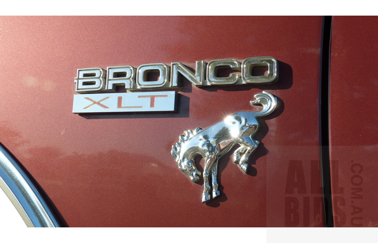 3/1985 Ford Bronco (4x4) 2d Wagon Metallic Brown & White 5.8L V8 351ci - Matching Numbers