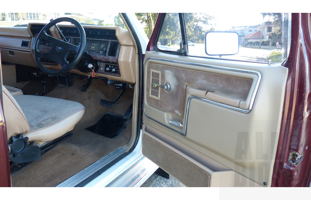 3/1985 Ford Bronco (4x4) 2d Wagon Metallic Brown & White 5.8L V8 351ci - Matching Numbers
