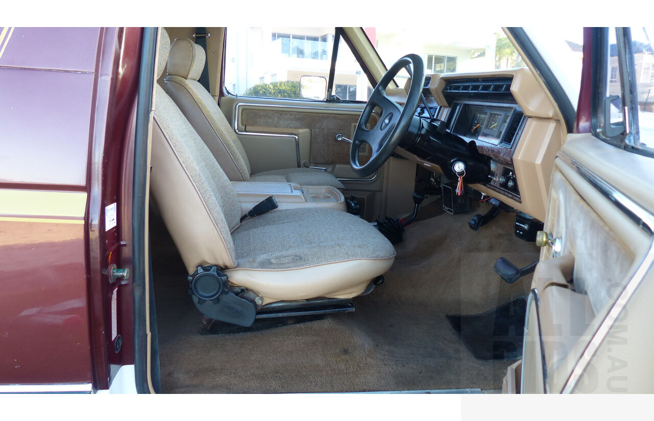 3/1985 Ford Bronco (4x4) 2d Wagon Metallic Brown & White 5.8L V8 351ci - Matching Numbers