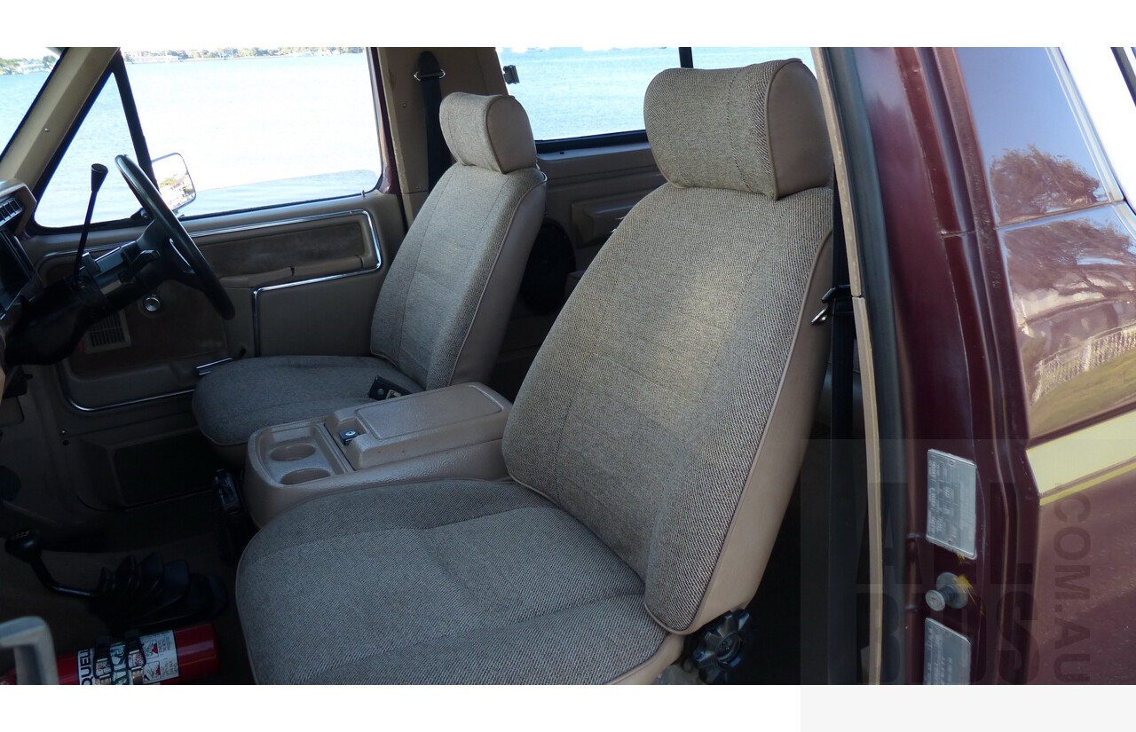 3/1985 Ford Bronco (4x4) 2d Wagon Metallic Brown & White 5.8L V8 351ci - Matching Numbers