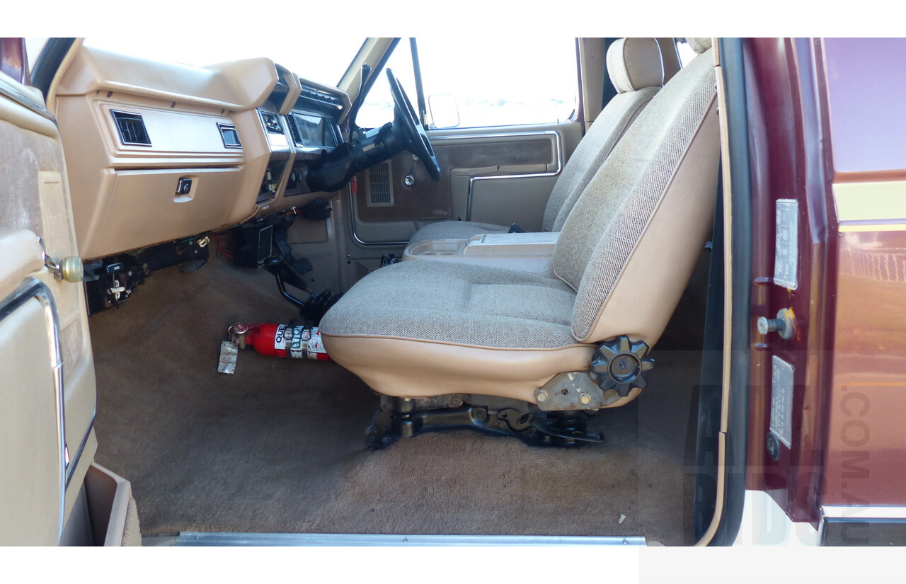 3/1985 Ford Bronco (4x4) 2d Wagon Metallic Brown & White 5.8L V8 351ci - Matching Numbers