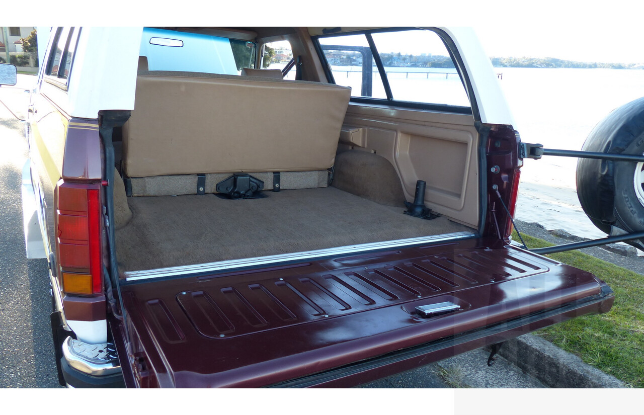 3/1985 Ford Bronco (4x4) 2d Wagon Metallic Brown & White 5.8L V8 351ci - Matching Numbers