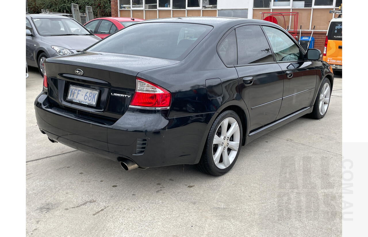 9/2007 Subaru Liberty 2.5i Heritage MY08 4d Sedan Black 2.5L