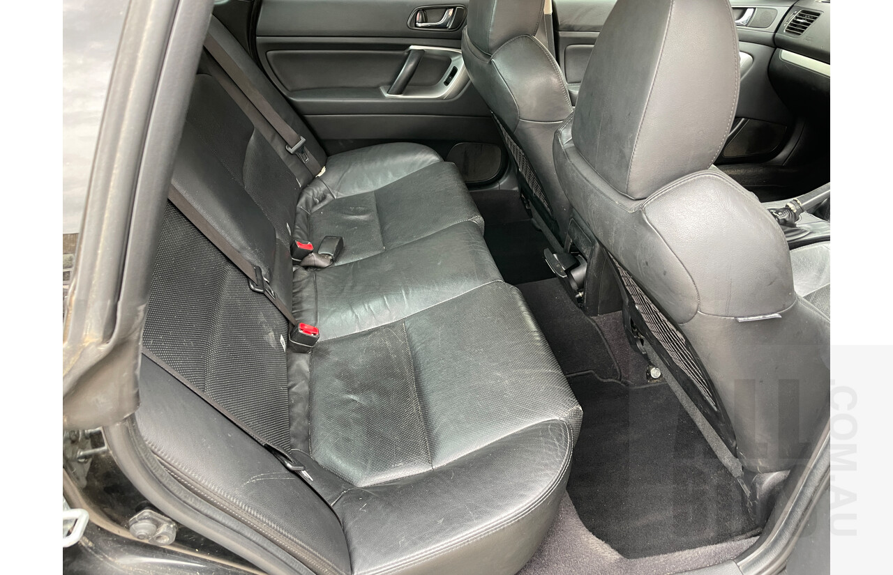 9/2007 Subaru Liberty 2.5i Heritage MY08 4d Sedan Black 2.5L