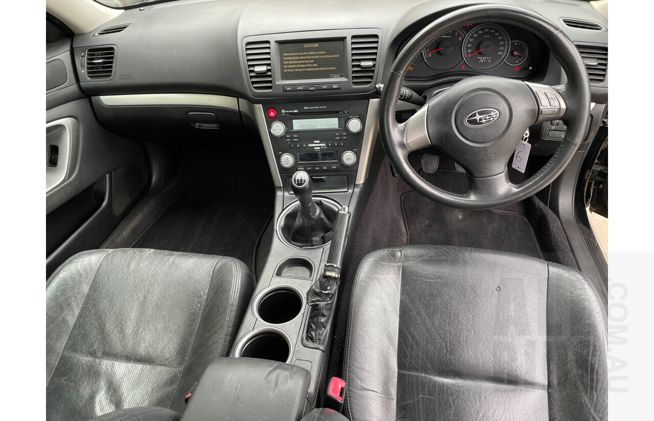 9/2007 Subaru Liberty 2.5i Heritage MY08 4d Sedan Black 2.5L