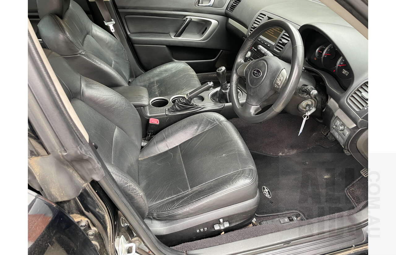 9/2007 Subaru Liberty 2.5i Heritage MY08 4d Sedan Black 2.5L
