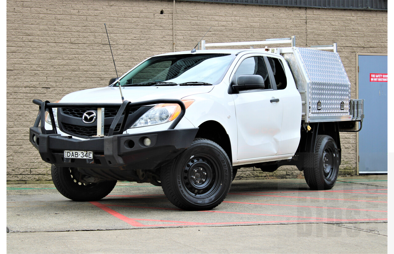 8/2014 Mazda BT-50 XT (4x4) MY13 Freestyle C/Chas White 3.2L Turbo Diesel