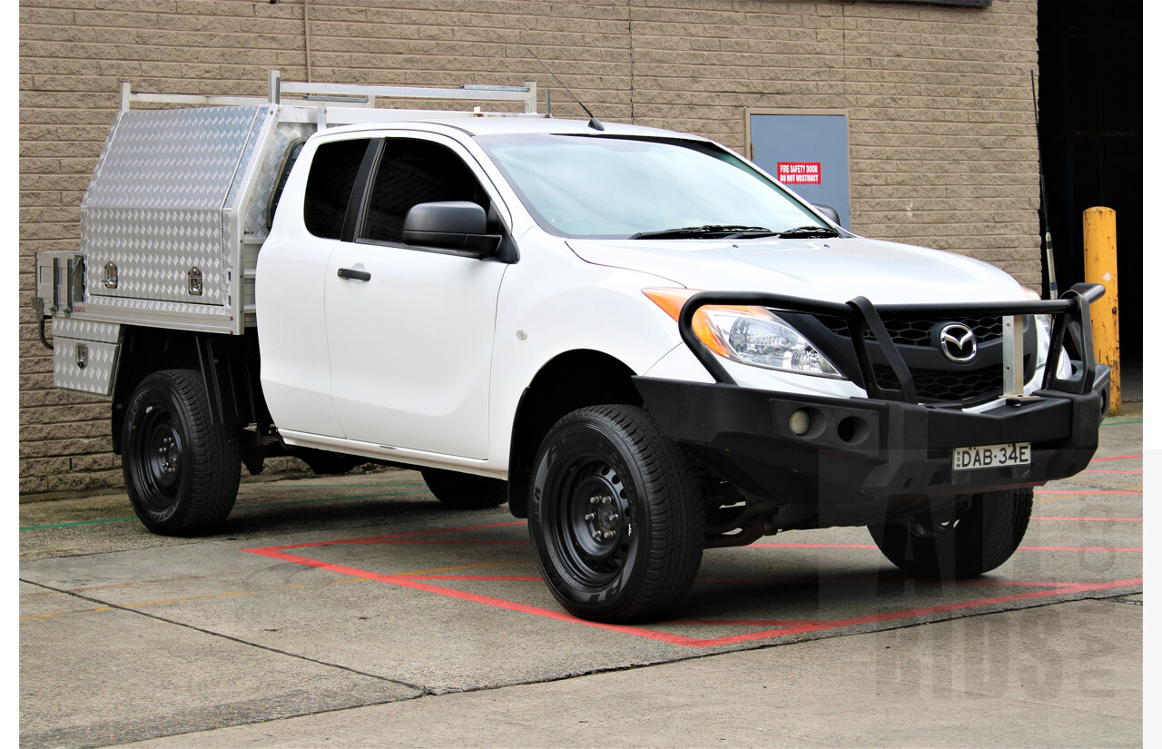 8/2014 Mazda BT-50 XT (4x4) MY13 Freestyle C/Chas White 3.2L Turbo Diesel