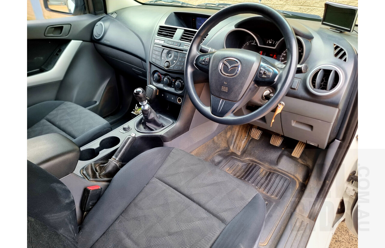 8/2014 Mazda BT-50 XT (4x4) MY13 Freestyle C/Chas White 3.2L Turbo Diesel