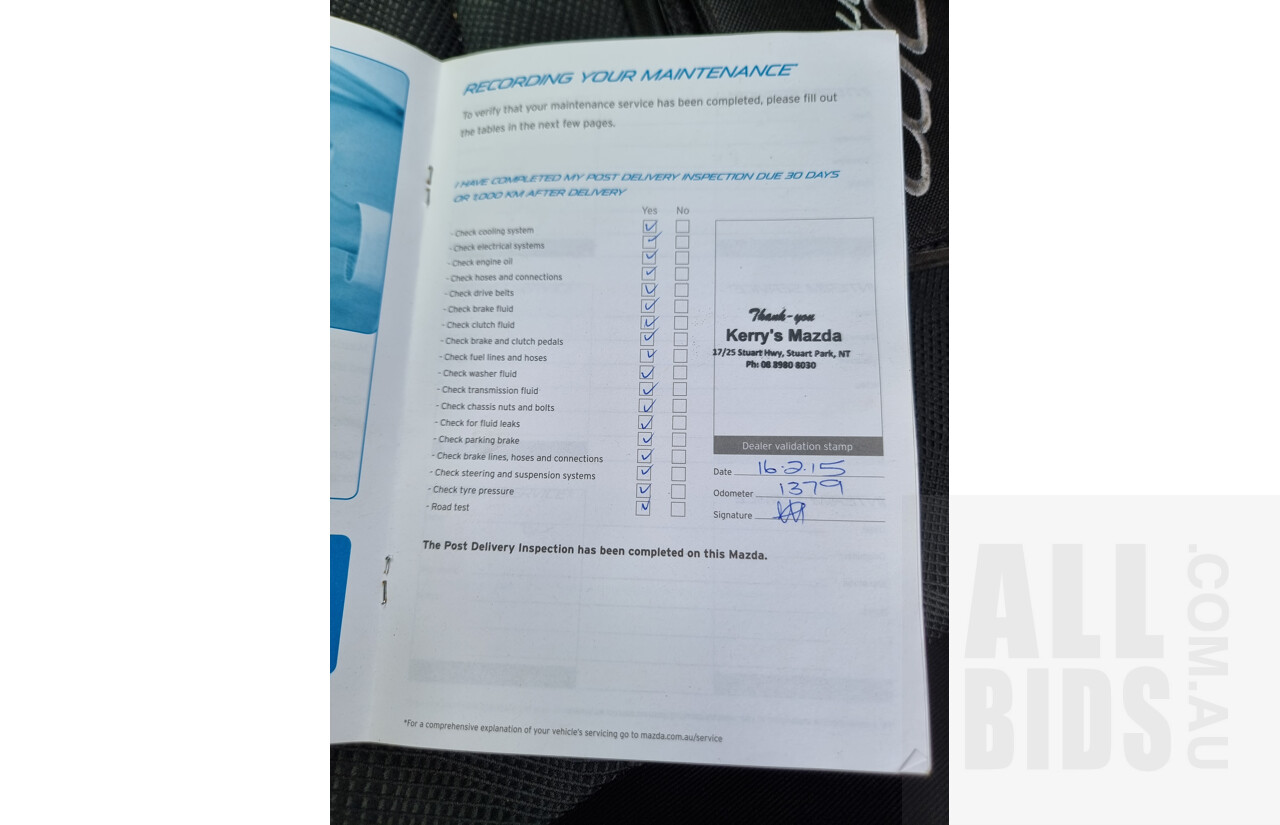 8/2014 Mazda BT-50 XT (4x4) MY13 Freestyle C/Chas White 3.2L Turbo Diesel