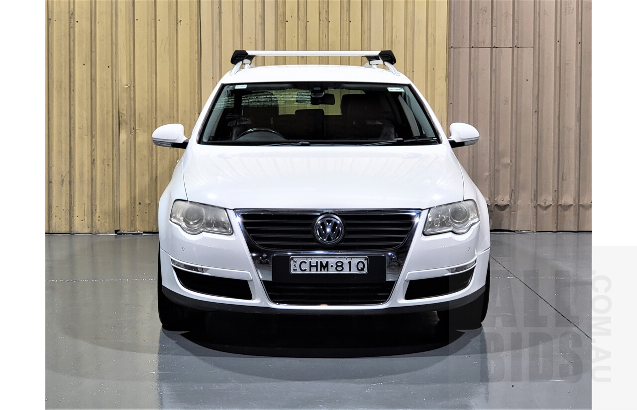 2/2009 Volkswagen Passat 125 TDI 3C MY09 UPGRADE 4d Wagon White 2.0L Turbo Diesel