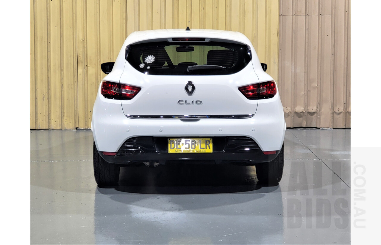 9/2015 Renault Clio Expression X98 5d Hatchback White 1.2L