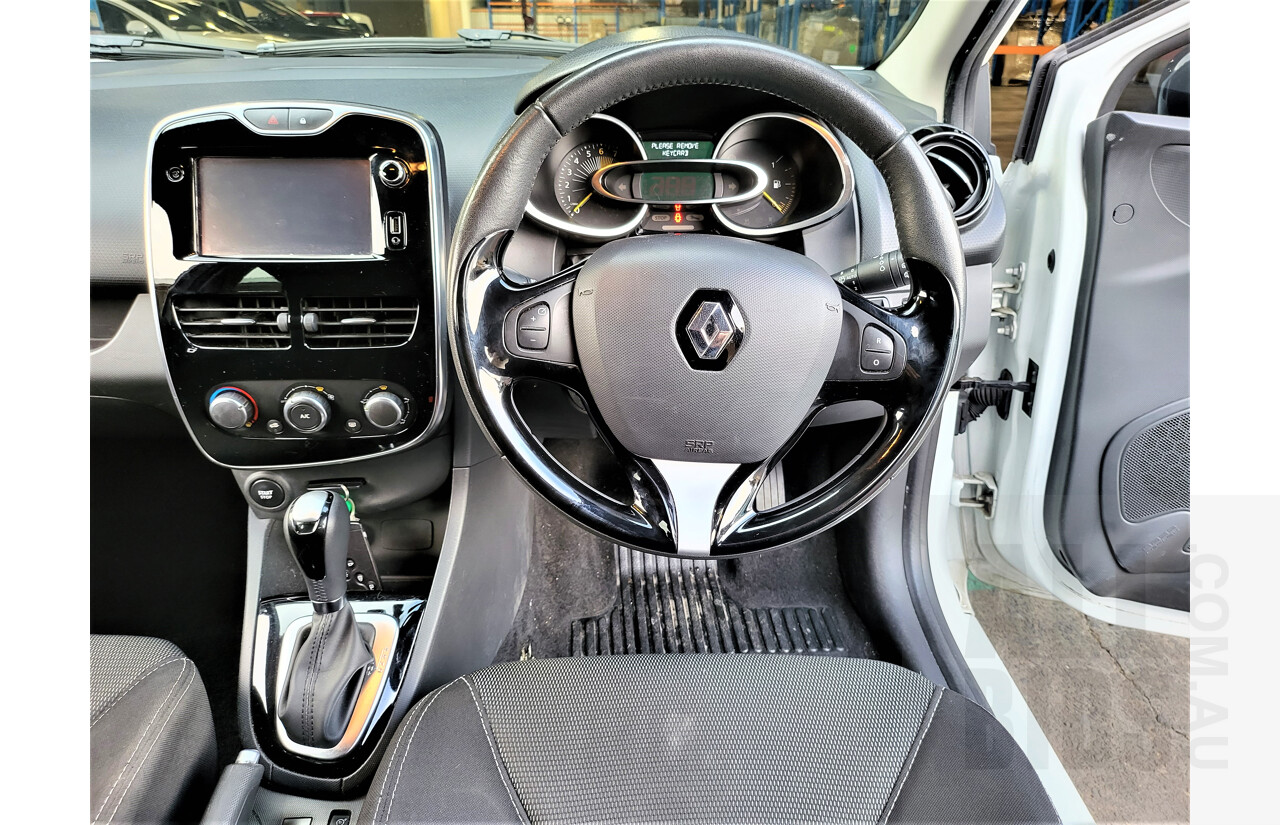 9/2015 Renault Clio Expression X98 5d Hatchback White 1.2L