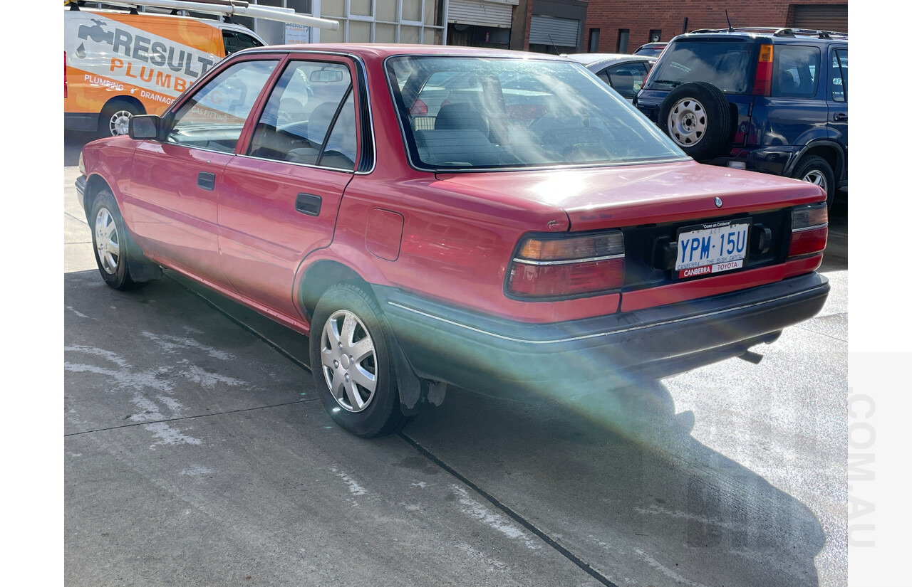 12/1989 Toyota Corolla CS AE92 4d Sedan Red 1.6L