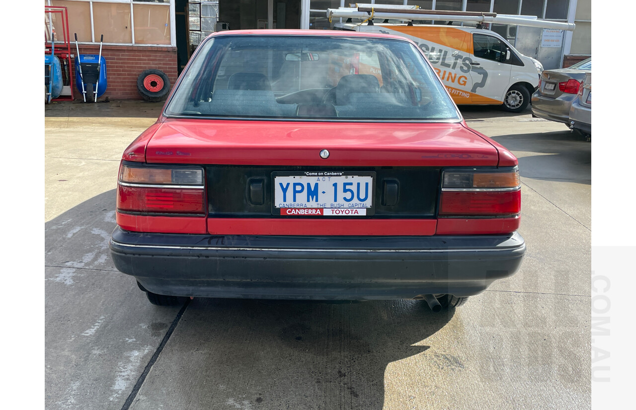 12/1989 Toyota Corolla CS AE92 4d Sedan Red 1.6L