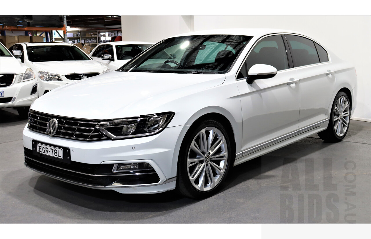 4/2016 Volkswagen Passat 118 TSI R-line 3C MY15 4d Sedan White 1.8L