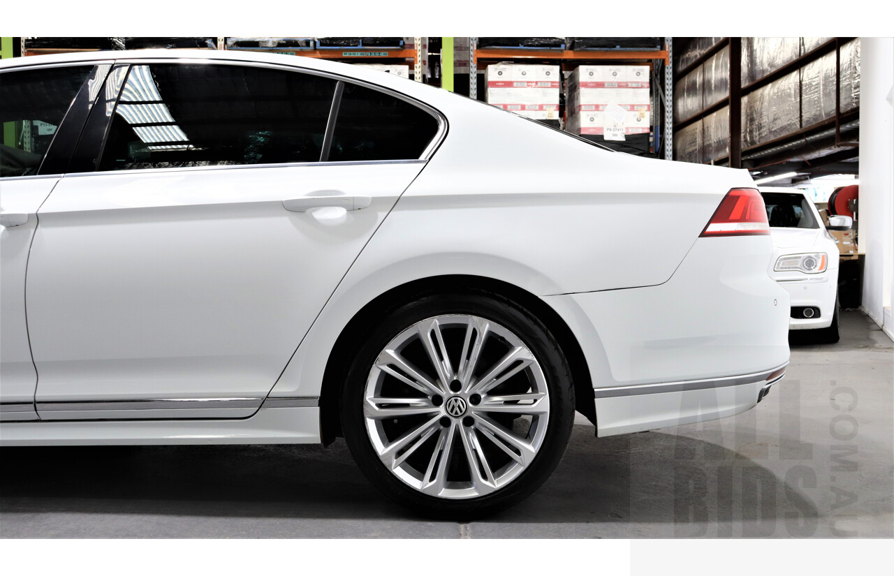 4/2016 Volkswagen Passat 118 TSI R-line 3C MY15 4d Sedan White 1.8L