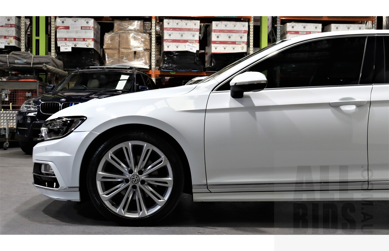 4/2016 Volkswagen Passat 118 TSI R-line 3C MY15 4d Sedan White 1.8L