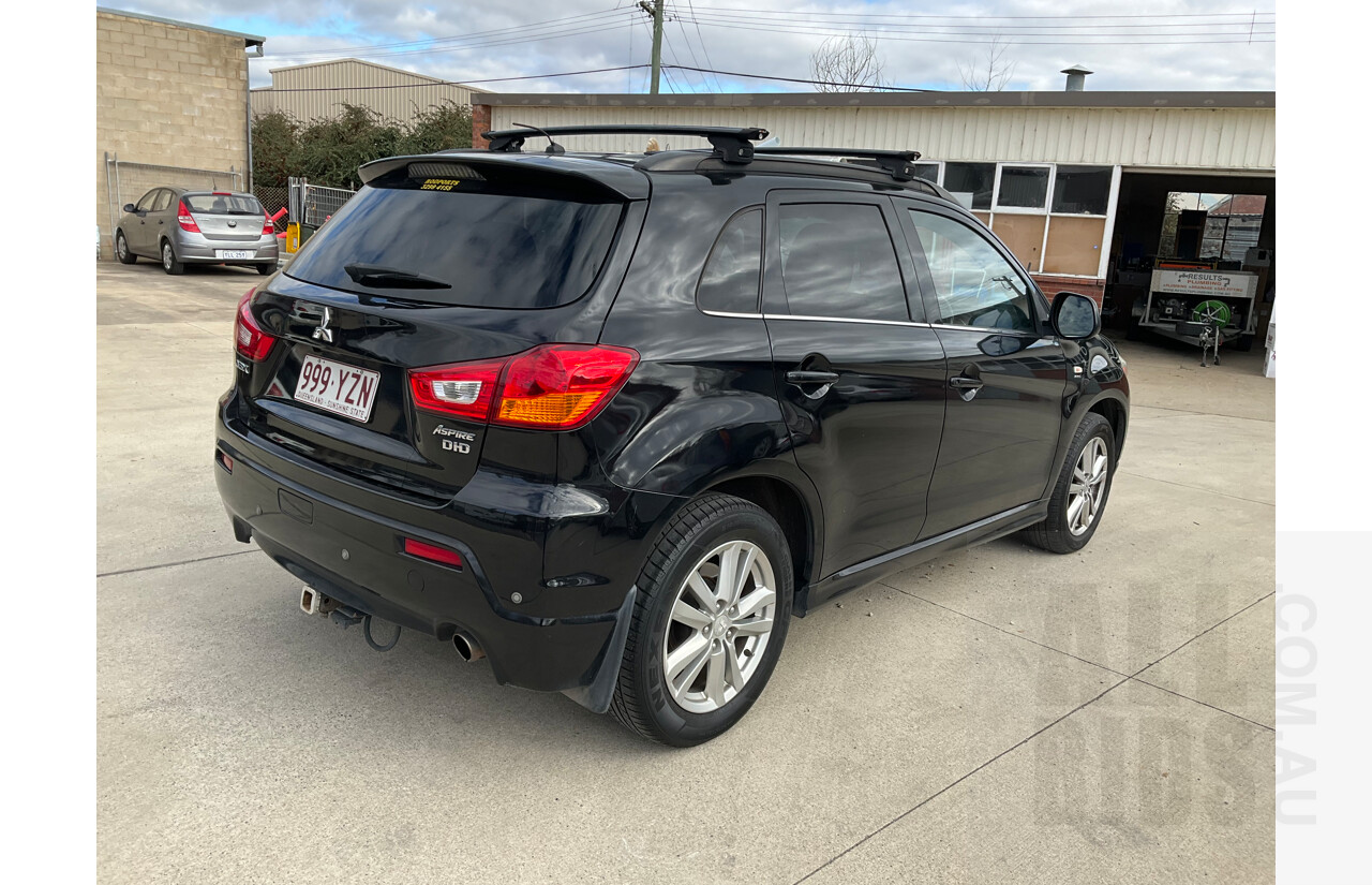 10/2011 Mitsubishi ASX Aspire (4wd) XA 4d Wagon Black 1.8L