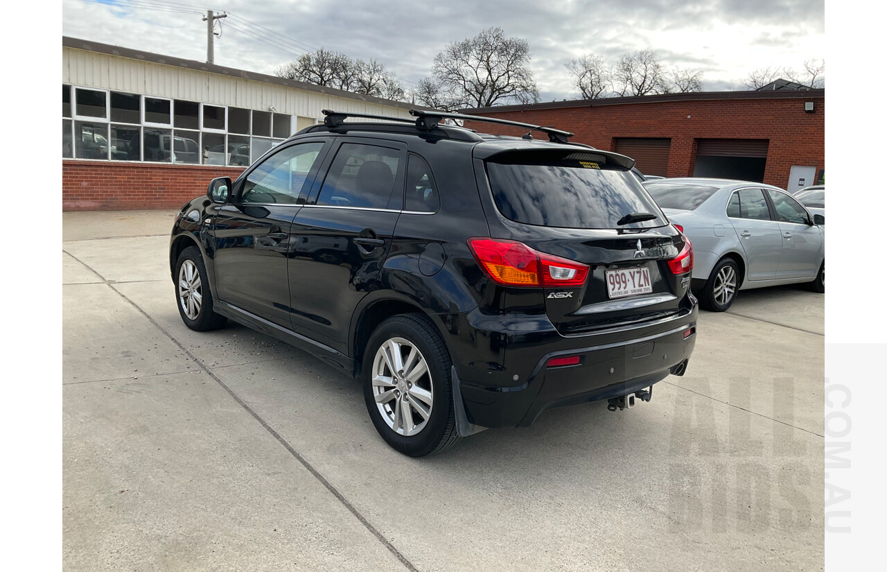 10/2011 Mitsubishi ASX Aspire (4wd) XA 4d Wagon Black 1.8L