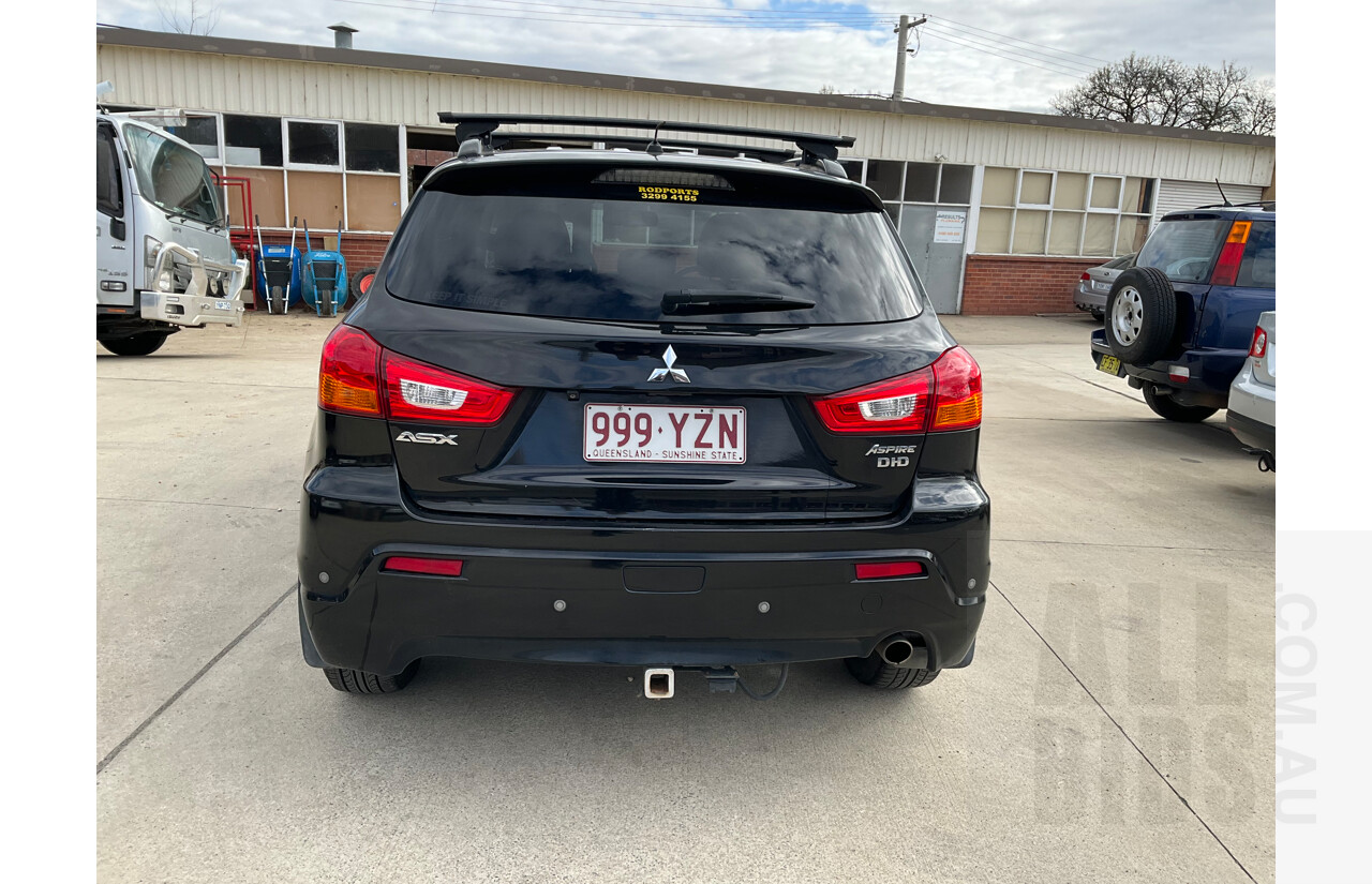 10/2011 Mitsubishi ASX Aspire (4wd) XA 4d Wagon Black 1.8L