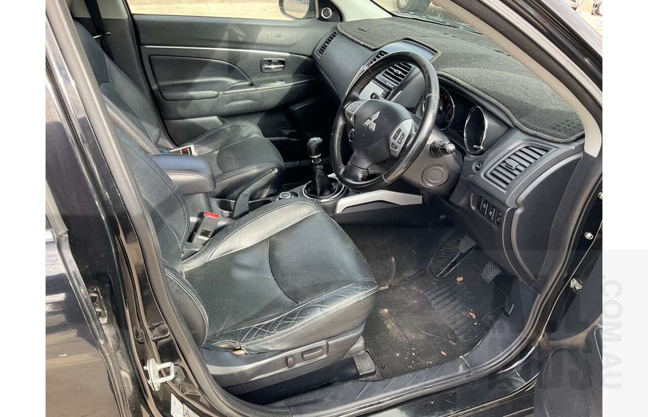 10/2011 Mitsubishi ASX Aspire (4wd) XA 4d Wagon Black 1.8L