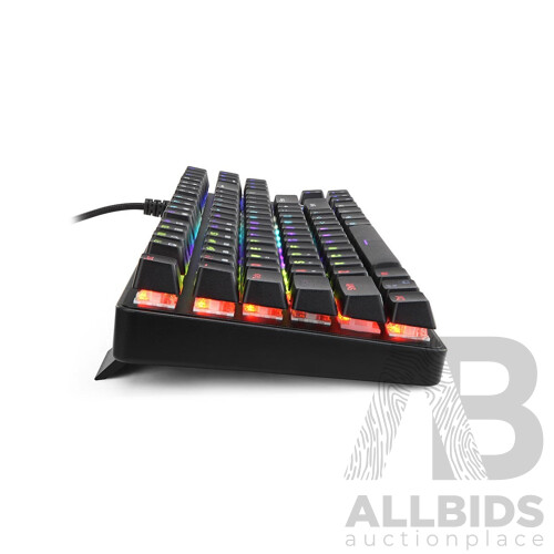 Kogan (KAMECKBTKBA) TKL Rainbow RGB Wired Mechanical Gaming Keyboard Blue Switch - Black - ORP $49.99