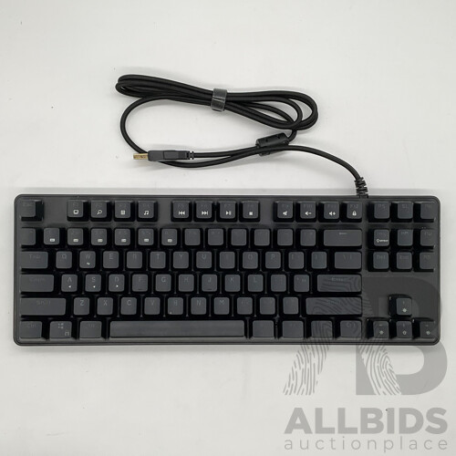 Kogan (KAMECKBTKBA) TKL Rainbow RGB Wired Mechanical Gaming Keyboard Blue Switch - Black - ORP $49.99