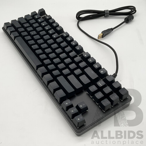 Kogan (KAMECKBTKBA) TKL Rainbow RGB Wired Mechanical Gaming Keyboard Blue Switch - Black - ORP $49.99