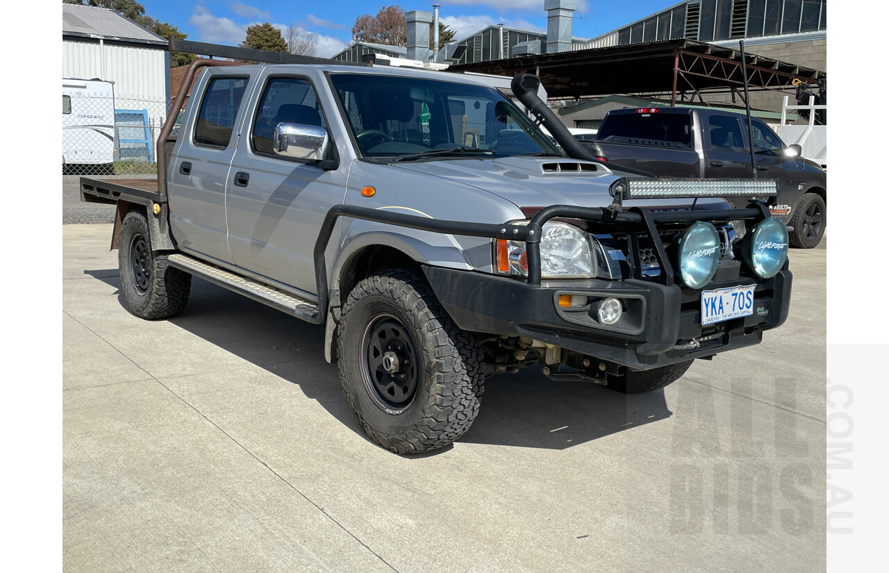 4/2013 Nissan Navara DX (4x4) D22 SERIES 5 C/Chas Silver 2.5L
