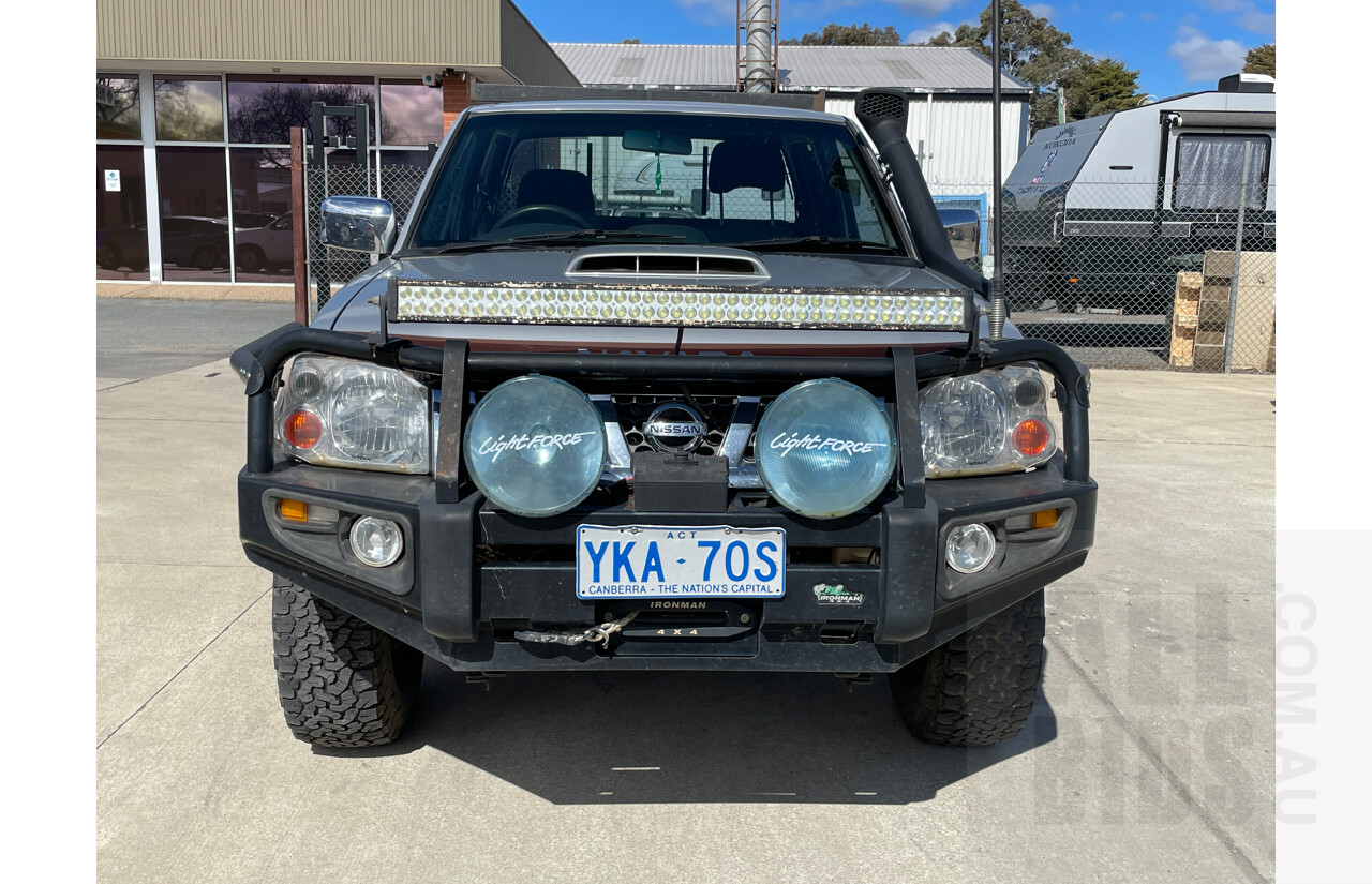 4/2013 Nissan Navara DX (4x4) D22 SERIES 5 C/Chas Silver 2.5L