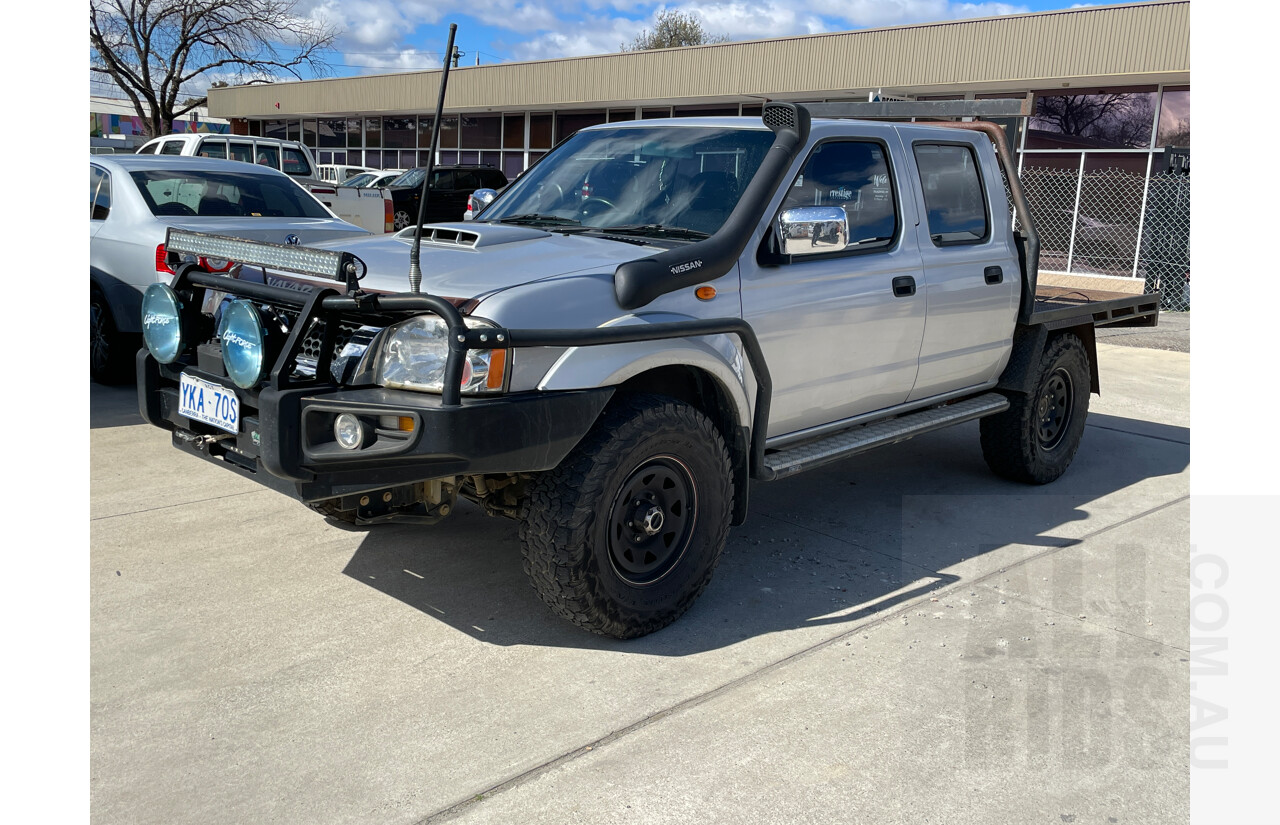 4/2013 Nissan Navara DX (4x4) D22 SERIES 5 C/Chas Silver 2.5L