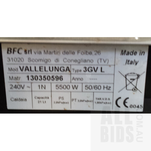 BFC Vallelunga Three Group Head Espresso Coffee Machine