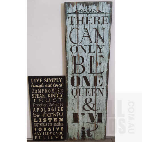 Block Mounted Prints - Lot of Two