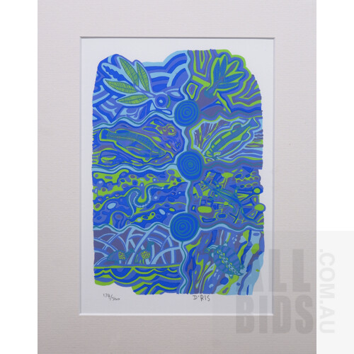 Doris Gingingara (1946-1999), Billabong - Wet Season, Fine Art Print, 24 x 17 cm (image)