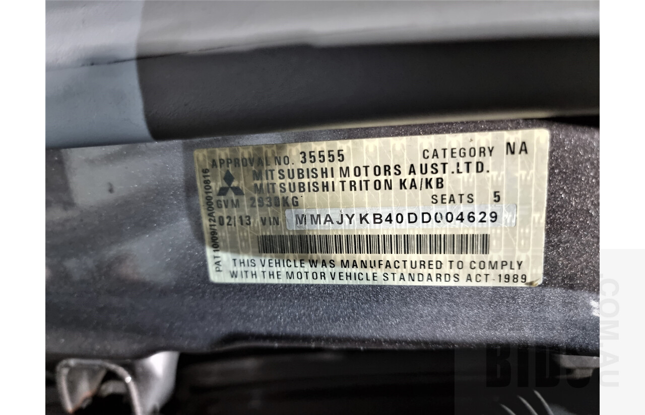 2/2013 Mitsubishi Triton Glx-R (4x4) MN MY13 Double Cab Utility Grey 2.5L