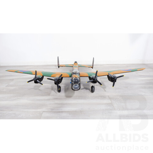 Very Large Vintage Remote Control Model Lancaster Bomber Aircraft
