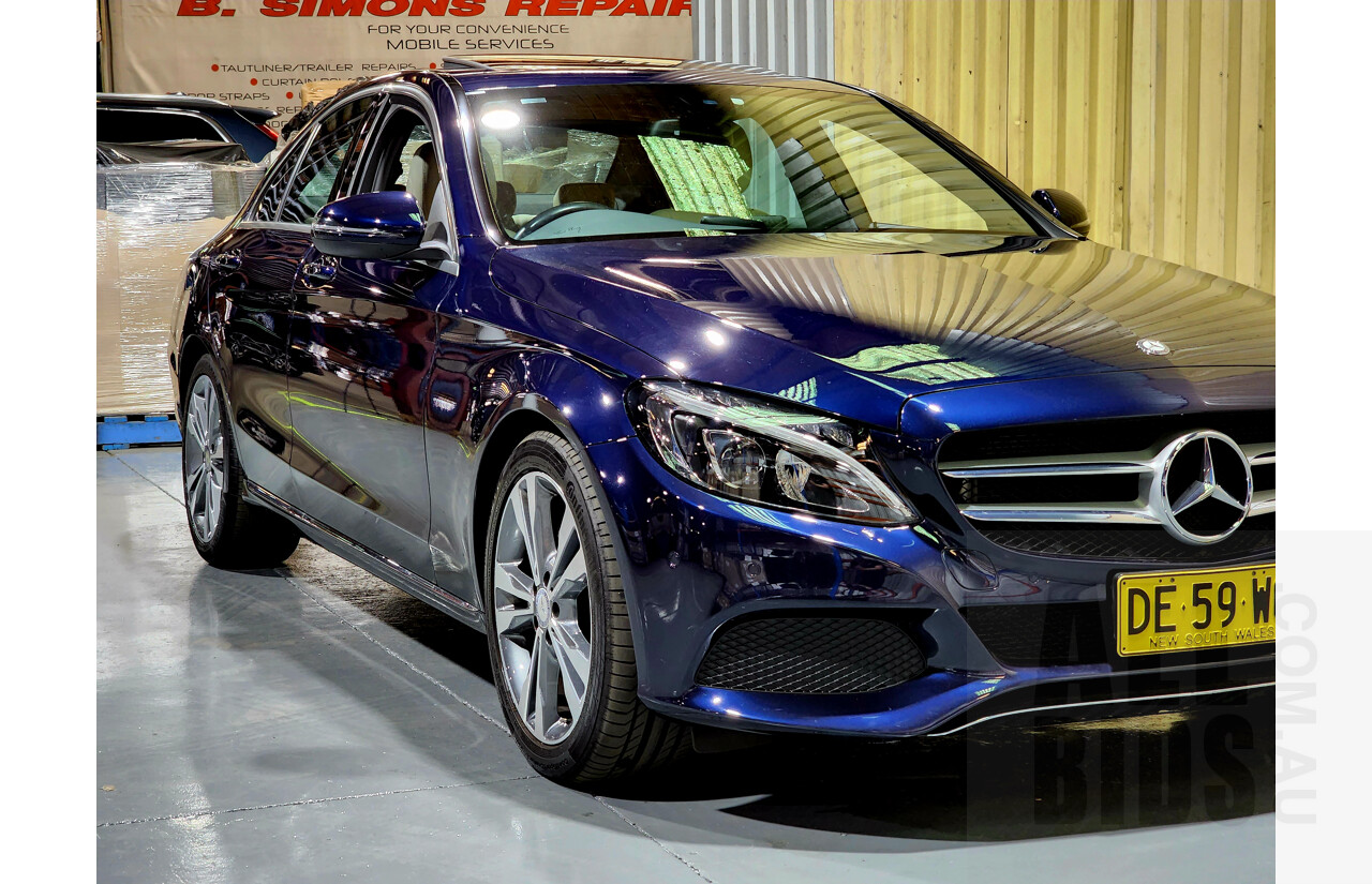 1/2015 Mercedes-Benz C200 W205 4d Sedan Metallic Blue 2.0L - Turbo
