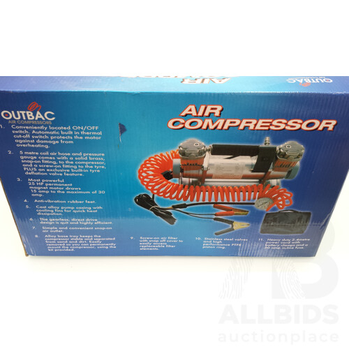 Outbac 25HP Air Compressor - 12 Volt DC - New