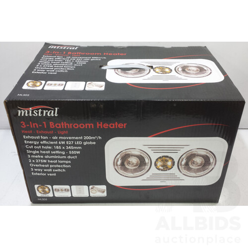 Mistral 3-in-1 Bathroom Heater