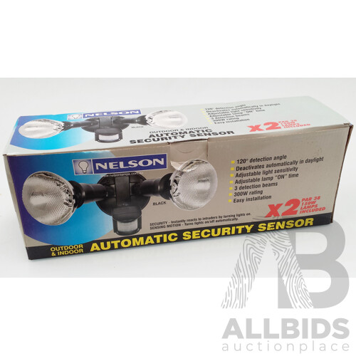 Nelson Outdoor & Indoor Automatic Security Sensor Light - New