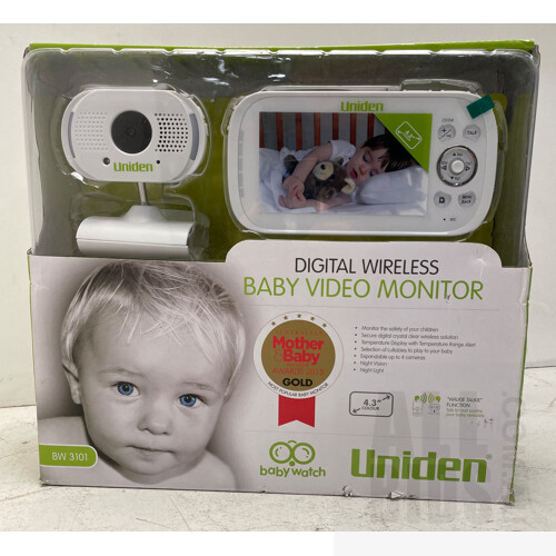 Uniden 4.3 Digital Wireless Baby Video Monitor BW 3101 - New