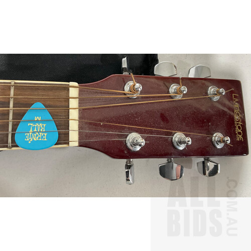 Livingstone Electric Acoustic Guitar in Livingstone Soft Zip Up Case and Simply Guitar CD & Manual, Instant Play Guitar CDS, Ballad Guitar Chords and Spanish Eyes Music Book